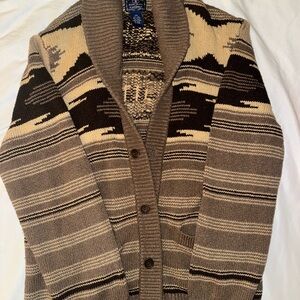 Men's Brown Patterned Sweater